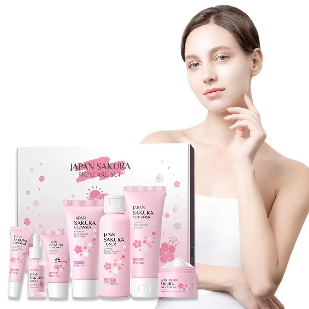 Sakura Skin Care - Juego de crema para el cuidado de la piel (7piezas)